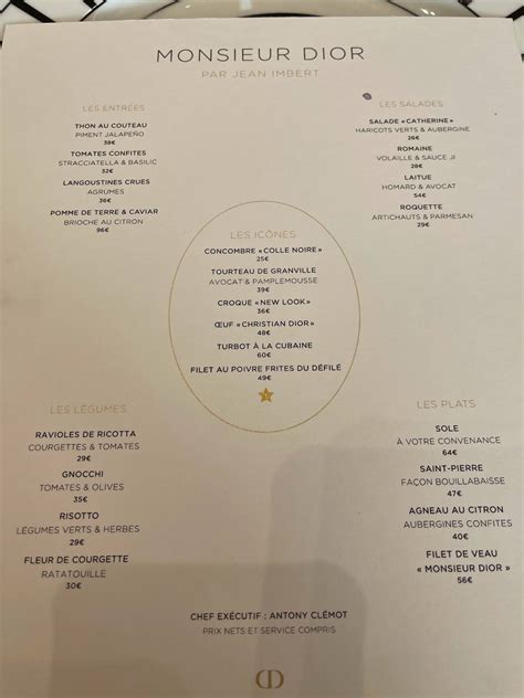 dior restaurant paris reservation|monsieur dior montaigne menu.